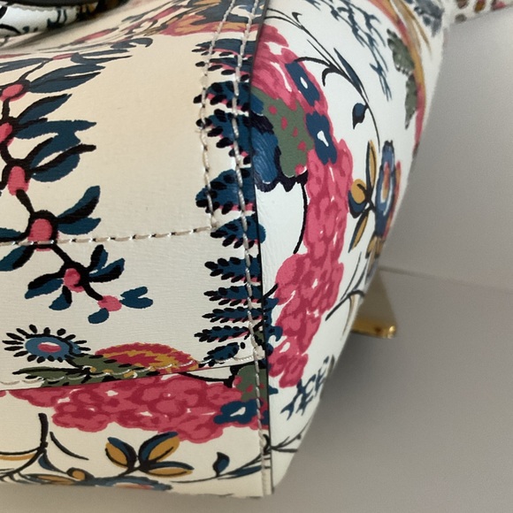 NWT Tory Burch Parker Floral Leather Tote - Picture 6 of 12